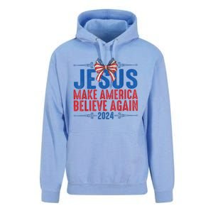 Coquette Jesus 2024 Make America Believe Again Unisex Surf Hoodie