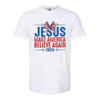 Coquette Jesus 2024 Make America Believe Again Softstyle CVC T-Shirt