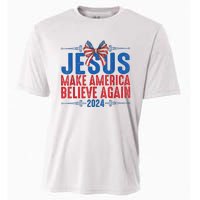 Coquette Jesus 2024 Make America Believe Again Cooling Performance Crew T-Shirt