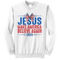 Coquette Jesus 2024 Make America Believe Again Sweatshirt