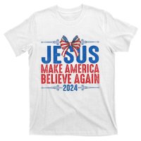 Coquette Jesus 2024 Make America Believe Again T-Shirt