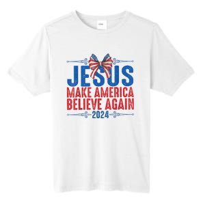 Coquette Jesus 2024 Make America Believe Again Tall Fusion ChromaSoft Performance T-Shirt