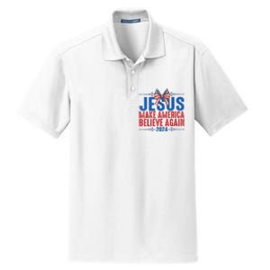 Coquette Jesus 2024 Make America Believe Again Dry Zone Grid Polo