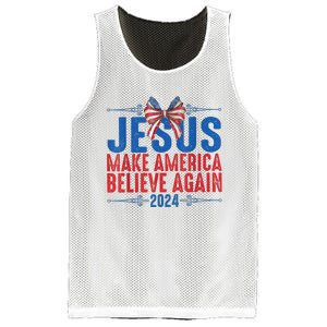 Coquette Jesus 2024 Make America Believe Again Mesh Reversible Basketball Jersey Tank