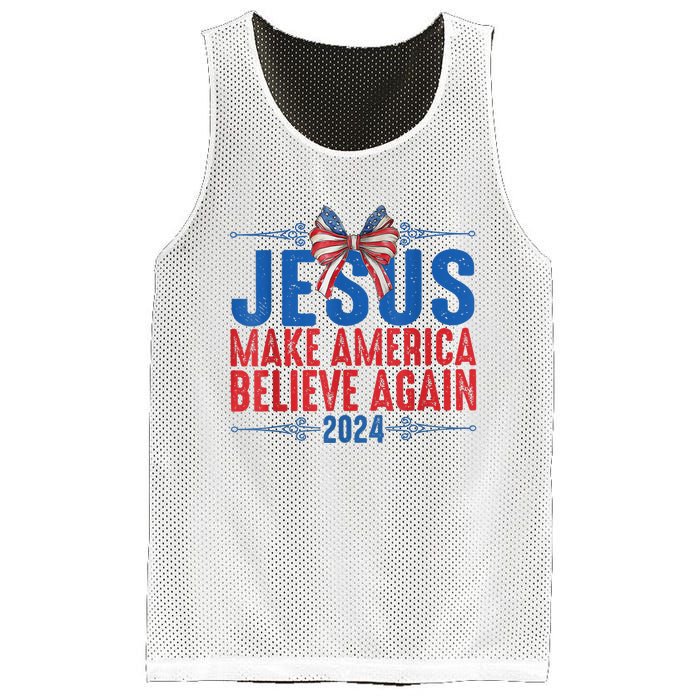 Coquette Jesus 2024 Make America Believe Again Mesh Reversible Basketball Jersey Tank