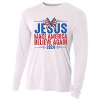 Coquette Jesus 2024 Make America Believe Again Cooling Performance Long Sleeve Crew