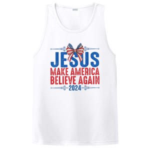 Coquette Jesus 2024 Make America Believe Again PosiCharge Competitor Tank