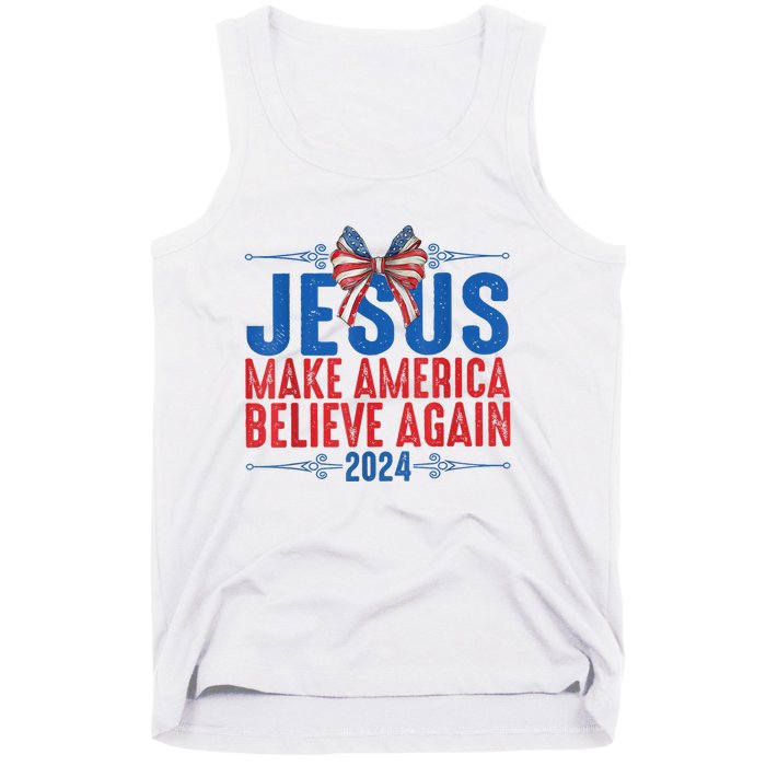 Coquette Jesus 2024 Make America Believe Again Tank Top