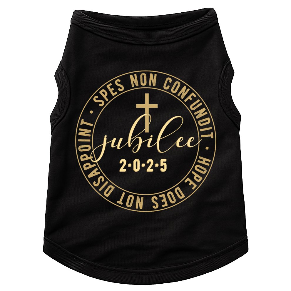 Catholic Jubilee 2025 Commemorative Design With Crucifix Doggie Tank