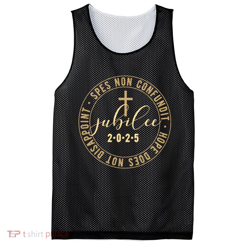 Catholic Jubilee 2025 Commemorative Design With Crucifix Mesh Reversible Basketball Jersey Tank
