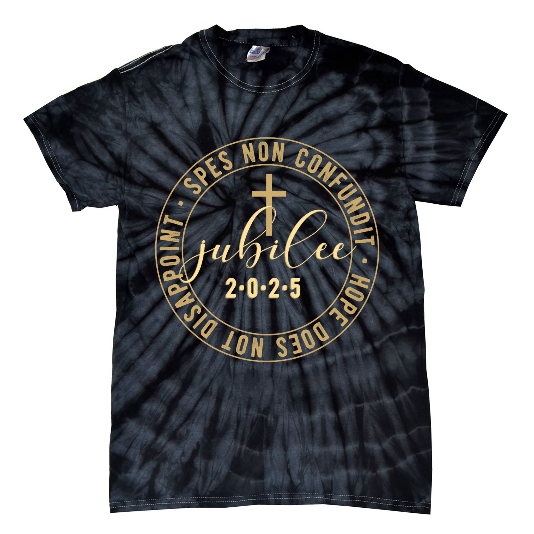 Catholic Jubilee 2025 Commemorative Design With Crucifix Tie-Dye T-Shirt