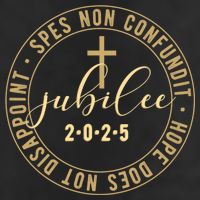 Catholic Jubilee 2025 Commemorative Design With Crucifix Golf Towel