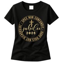 Catholic Jubilee 2025 Commemorative Design With Crucifix Womens T-Shirt