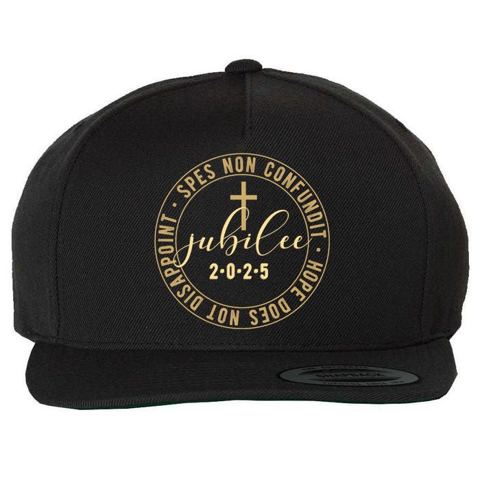 Catholic Jubilee 2025 Commemorative Design With Crucifix Wool Snapback Cap
