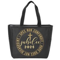 Catholic Jubilee 2025 Commemorative Design With Crucifix Zip Tote Bag