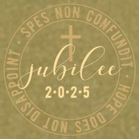 Catholic Jubilee 2025 Commemorative Design With Crucifix Garment-Dyed Women's Muscle Tee