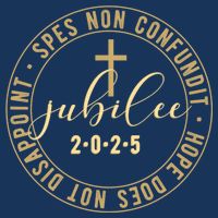 Catholic Jubilee 2025 Commemorative Design With Crucifix Infant Baby Jersey Bodysuit