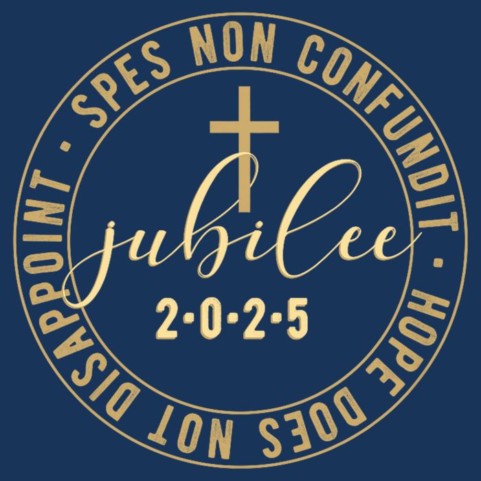 Catholic Jubilee 2025 Commemorative Design With Crucifix Infant Baby Jersey Bodysuit
