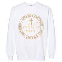 Catholic Jubilee 2025 Commemorative Design With Crucifix Garment-Dyed Sweatshirt