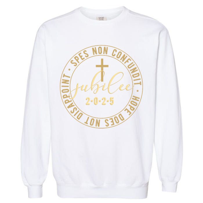 Catholic Jubilee 2025 Commemorative Design With Crucifix Garment-Dyed Sweatshirt