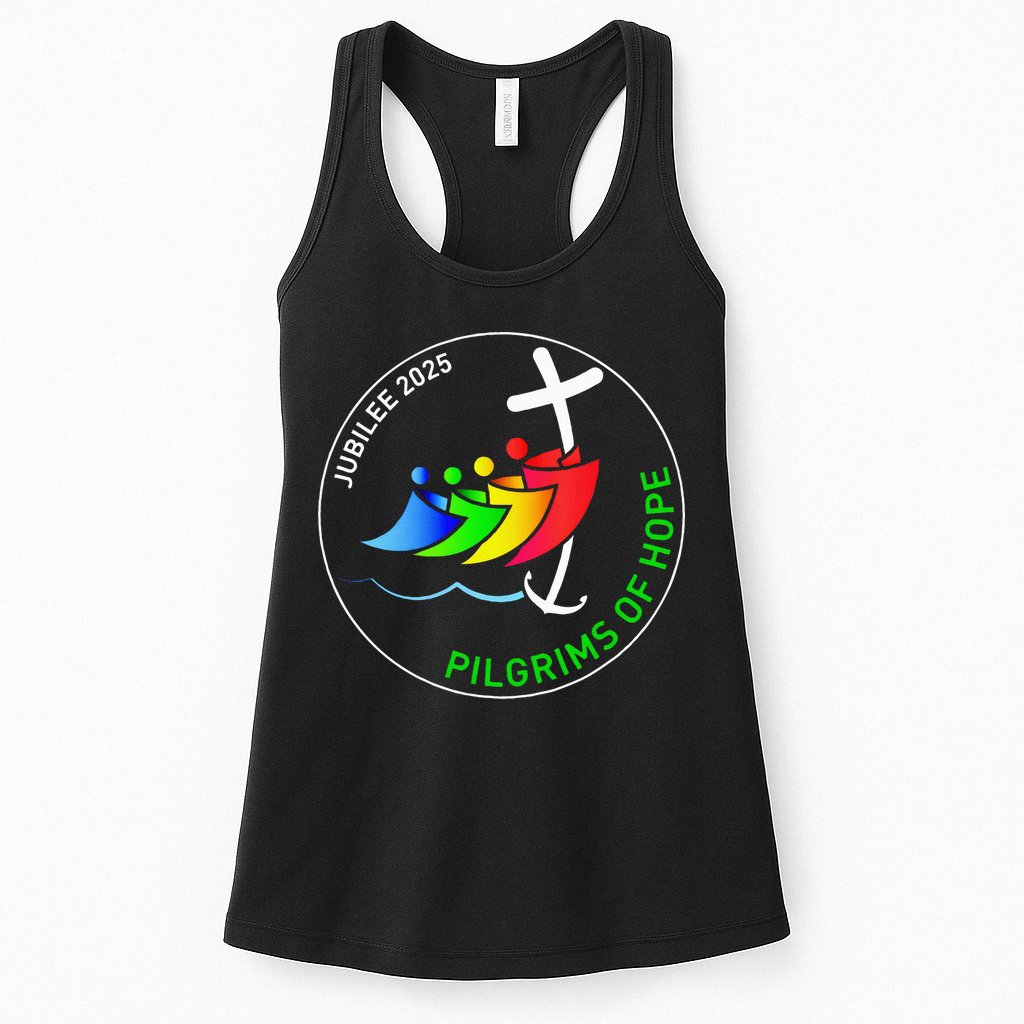Catholic Jubilee 2025 Stained Glass Pilgrims Of Hope Womens Tank Top