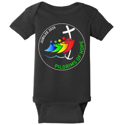 Catholic Jubilee 2025 Stained Glass Pilgrims Of Hope Baby Bodysuit