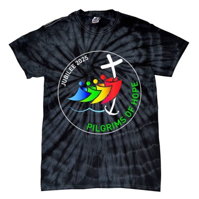 Catholic Jubilee 2025 Stained Glass Pilgrims Of Hope Tie-Dye T-Shirt