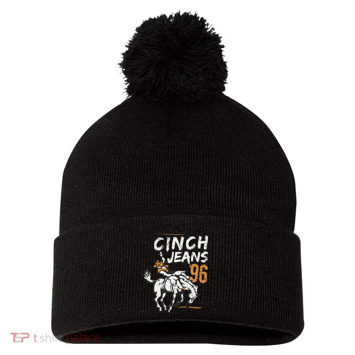 Cinch Jeans 96 Cow Pom Pom 12in Knit Beanie