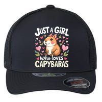 Capybara Just A Girl Who Loves Capybara Lover Flexfit Unipanel Trucker Cap