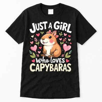 Capybara Just A Girl Who Loves Capybara Lover Tall T-Shirt