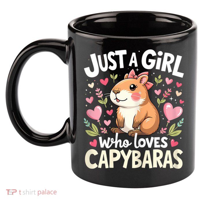 Capybara Just A Girl Who Loves Capybara Lover 11oz C Handle Ceramic Mug