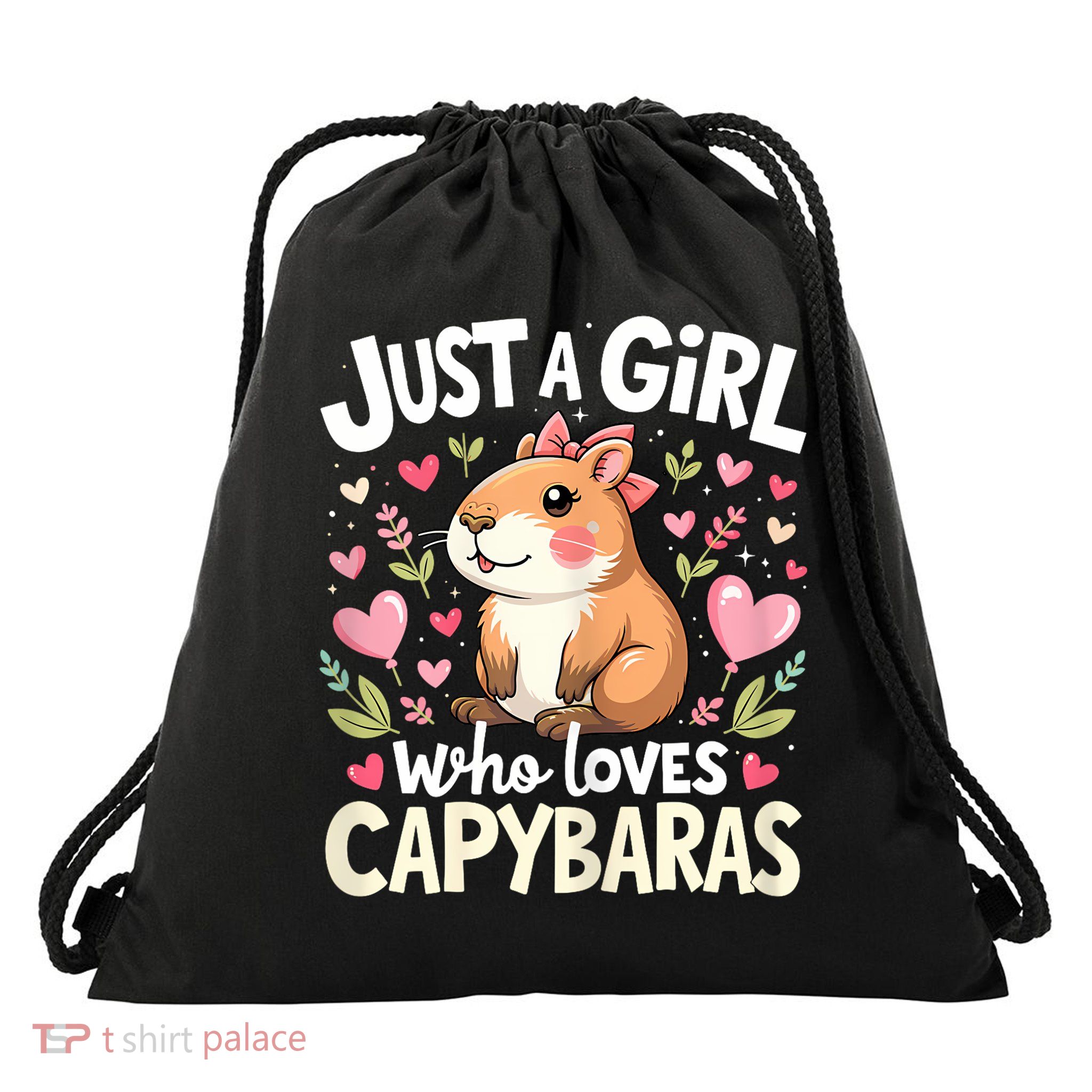 Capybara Just A Girl Who Loves Capybara Lover Drawstring Bag