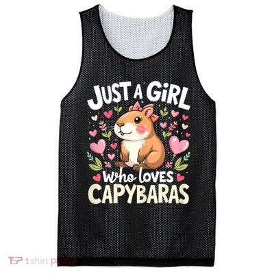 Capybara Just A Girl Who Loves Capybara Lover Mesh Reversible Basketball Jersey Tank