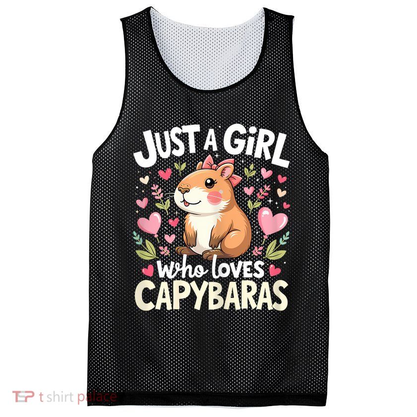 Capybara Just A Girl Who Loves Capybara Lover Mesh Reversible Basketball Jersey Tank