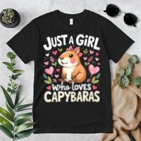 Capybara Just A Girl Who Loves Capybara Lover Premium T-Shirt