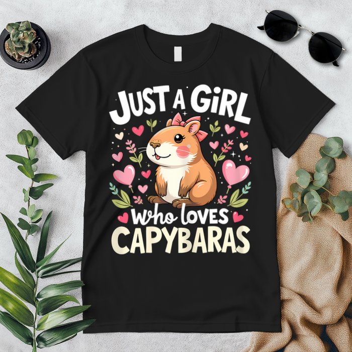 Capybara Just A Girl Who Loves Capybara Lover Premium T-Shirt