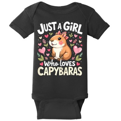 Capybara Just A Girl Who Loves Capybara Lover Baby Bodysuit