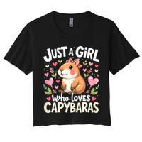 Capybara Just A Girl Who Loves Capybara Lover Crop Top