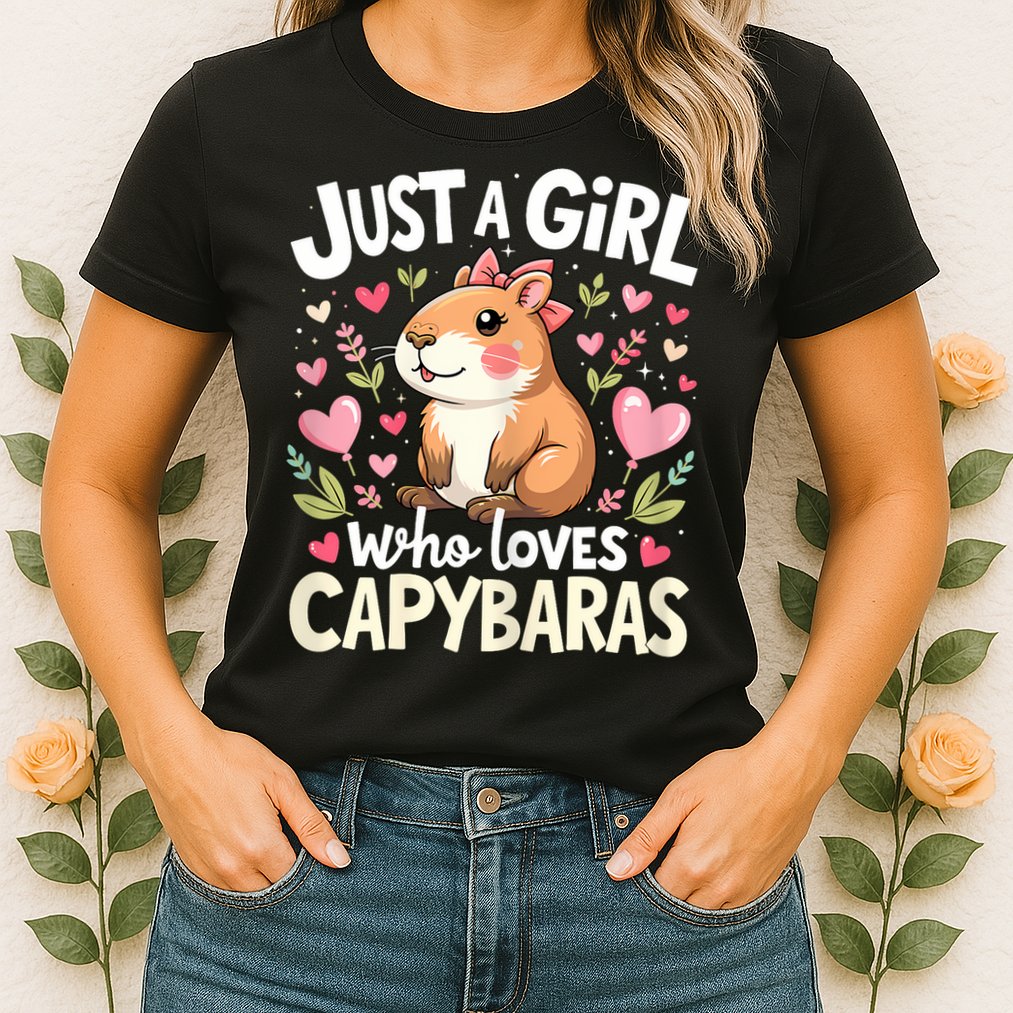Capybara Just A Girl Who Loves Capybara Lover Womens T-Shirt