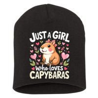 Capybara Just A Girl Who Loves Capybara Lover Short Acrylic Beanie