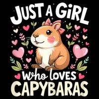 Capybara Just A Girl Who Loves Capybara Lover Short Acrylic Beanie