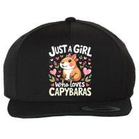 Capybara Just A Girl Who Loves Capybara Lover Wool Snapback Cap
