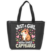 Capybara Just A Girl Who Loves Capybara Lover Zip Tote Bag