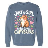Capybara Just A Girl Who Loves Capybara Lover Garment-Dyed Sweatshirt