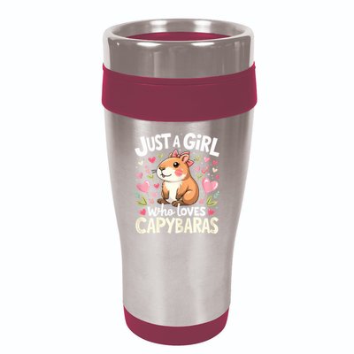 Capybara Just A Girl Who Loves Capybara Lover 16oz Travel Tumbler
