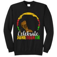 Celebrate Juneteenth Afro Woman Retro African Colors Gift Sweatshirt