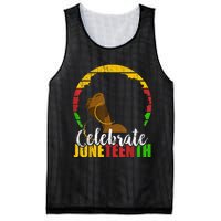 Celebrate Juneteenth Afro Woman Retro African Colors Gift Mesh Reversible Basketball Jersey Tank