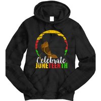 Celebrate Juneteenth Afro Woman Retro African Colors Gift Tie Dye Hoodie