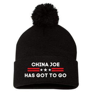 China Joe Anti Biden Political Republican Conservative Pom Pom 12in Knit Beanie