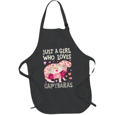Capybara Just A  Who Loves Capybaras Flower  Floral  Apron